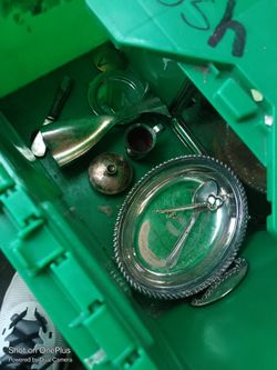 Antique Silver And Copper Cups Plates