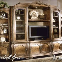 Beautiful! Michael Amini /  Aico sectional wall unit. Free Delivery.