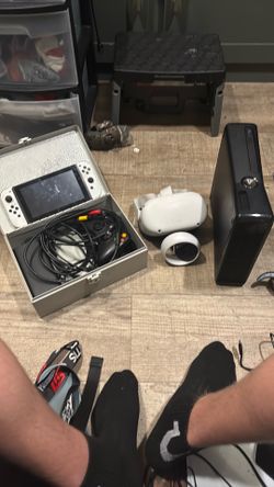 Xbox 360 Nintendo switch and meta quest 2