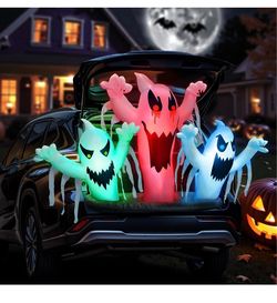 Trunk or Treat Halloween Inflatable Ghost Trio Decoration