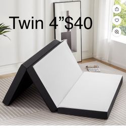 Triple Twin  Size 4" Memory Foam Mattress, Foldable
