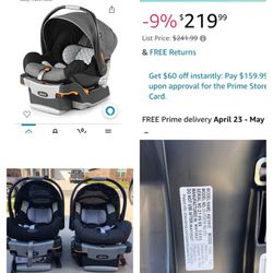 TWO Chicco KeyFit 30 Car Seats