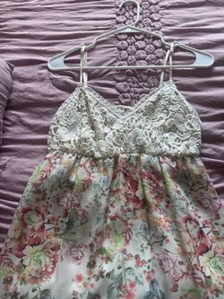 2 floral maxi dresses, size M