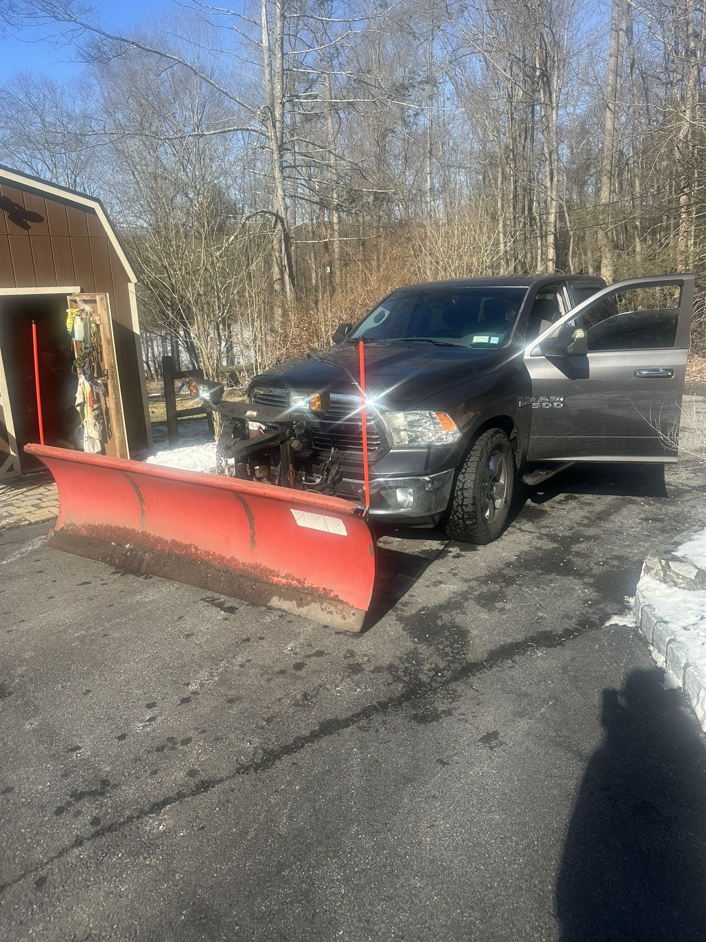 2014 Dodge 1500 Diesel With 8 Foot Western Plow