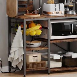 Modern Rustic Kitchen Baker's Rack