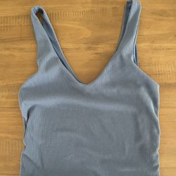 Gaze women’s blue ribbed sport tank size S 