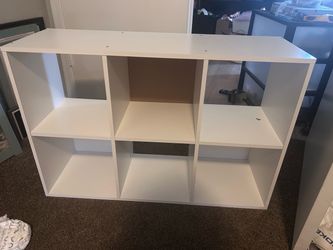 White 6-Cube Storage Shelf Organizer