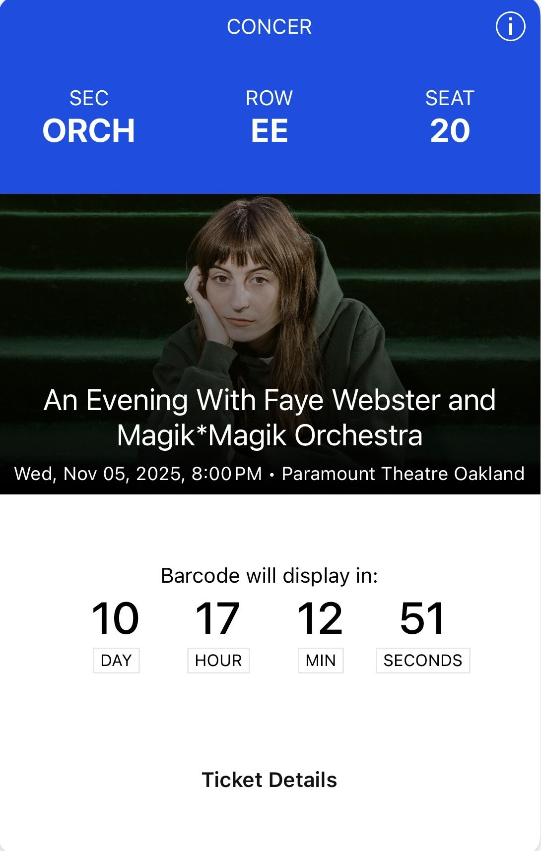 Faye Webster Ticket