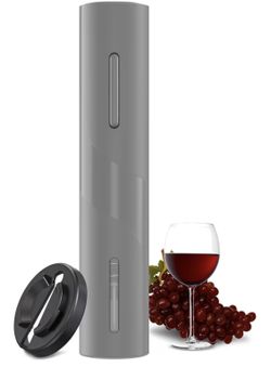 Electric Wine Opener, Reusable Cordless  Grey 