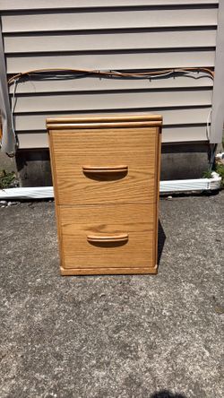 Wooden filing cabinet