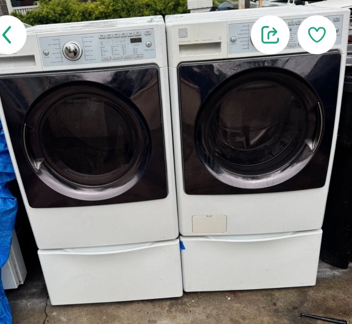 Heavy duty, Kenmore, washer, and dryer