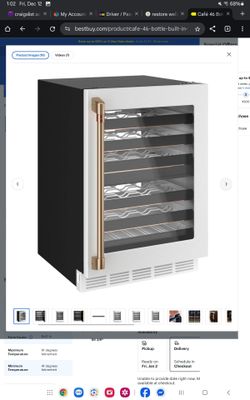 Ge Cafe 5.7cuft 46 Bottle Wine Cooler with Smart Technology