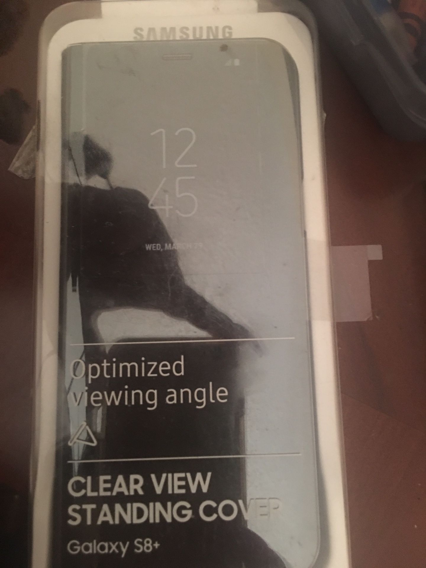 S8 + Clear view Standing Cover- New