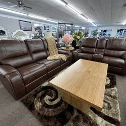 2 Pc Sofa And Loveseat Free Recliner  Available In Grey 