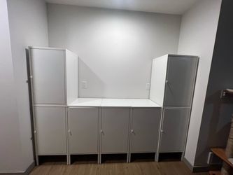 IKEA Hallan Metal Cabinet Storage Unit Set