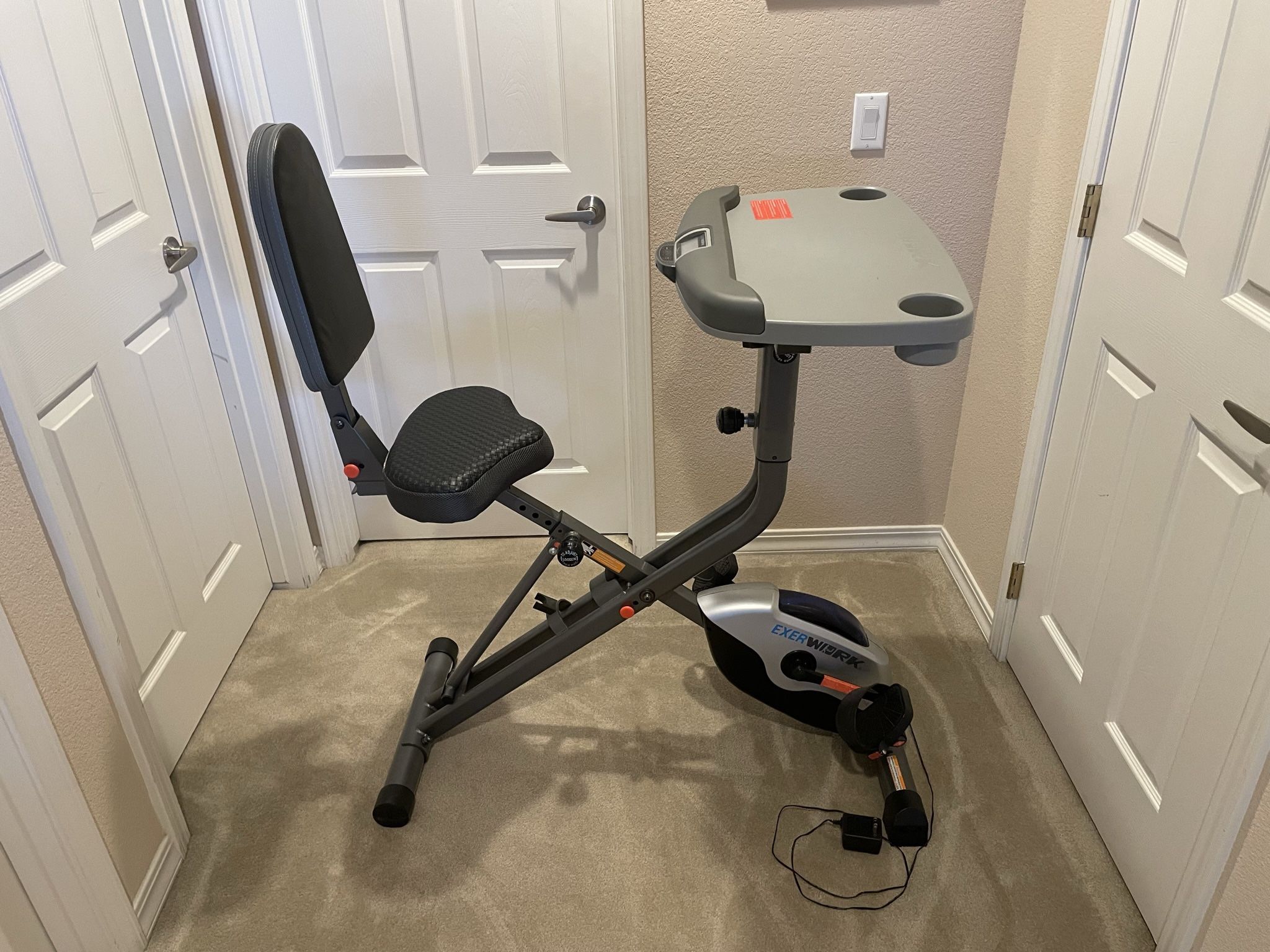 Folding Exercise Bike With Desk