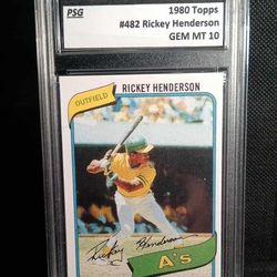 Graded 1980 Topps Rookie RP~Rickey Henderson #482 Oakland A's