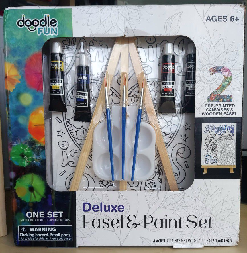 Deluxe Easel and Paint Set