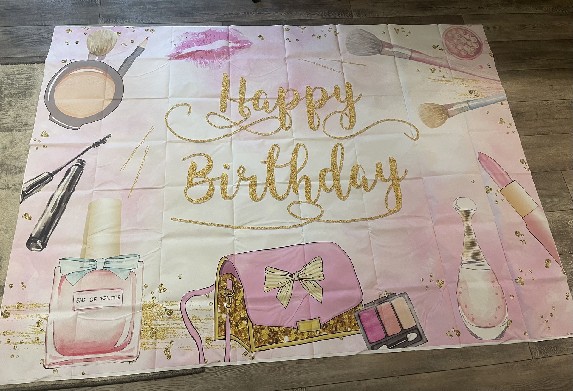 Makeup Birthday Backdrop