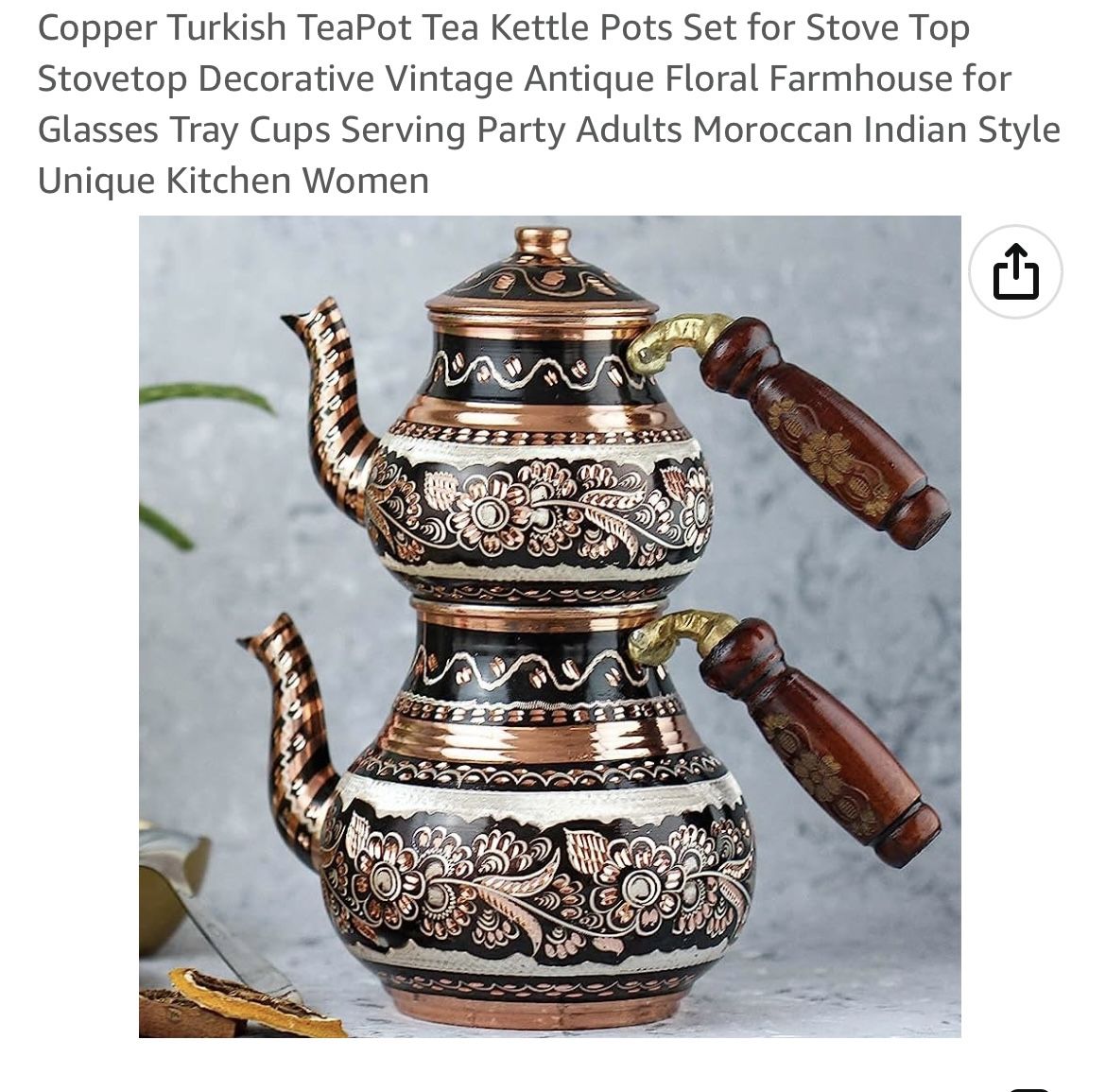 Turkish Teapot Kettle Stovetop Pots