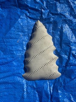 Concrete Christmas tree garden decor