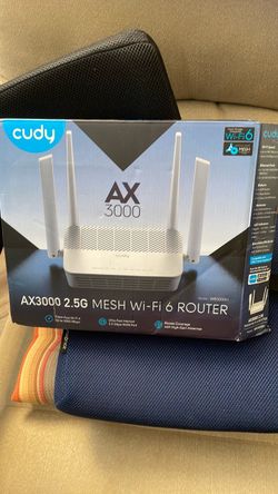 Cudy AX3000 Dual Band WiFi 6 Mesh Router 5 Gigabit Ethernet RJ45 Ports 4 Ante . Cash only