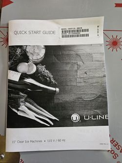 U Line HCR Ice Maker 15" Clear Ice Machine