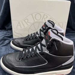 Size 10.5 - Air Jordan 2 Retro Black Cement  worn once
