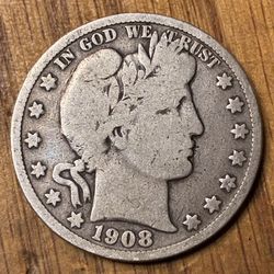 1908-S Barber Half (San Francisco Mint)