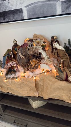 Nativityset with Jerusalem city