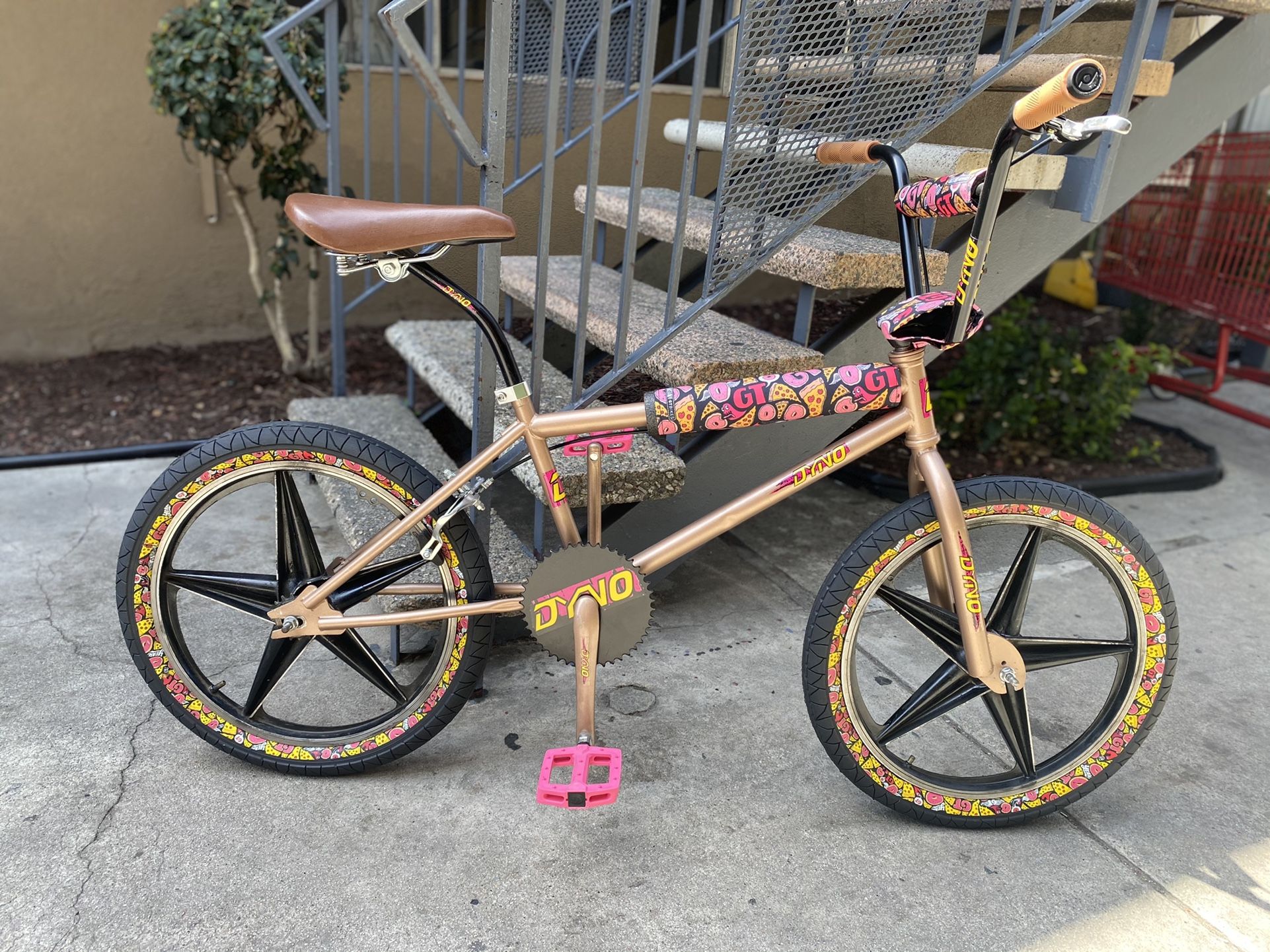 1994 Dyno BMX Junk food GT Pad Set And GT Tires Spoke Steel