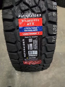 Brand New Tires (1) Pathraider Wildforce ATX (LT275/70R18) (Single) ($159)