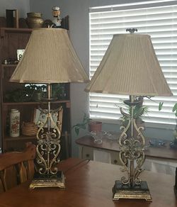 Pair of Table Lamps with Shades