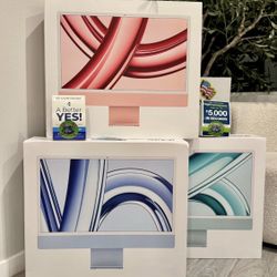 24” Apple iMac m4 chip 8 core 16gb 256gb Floor model 