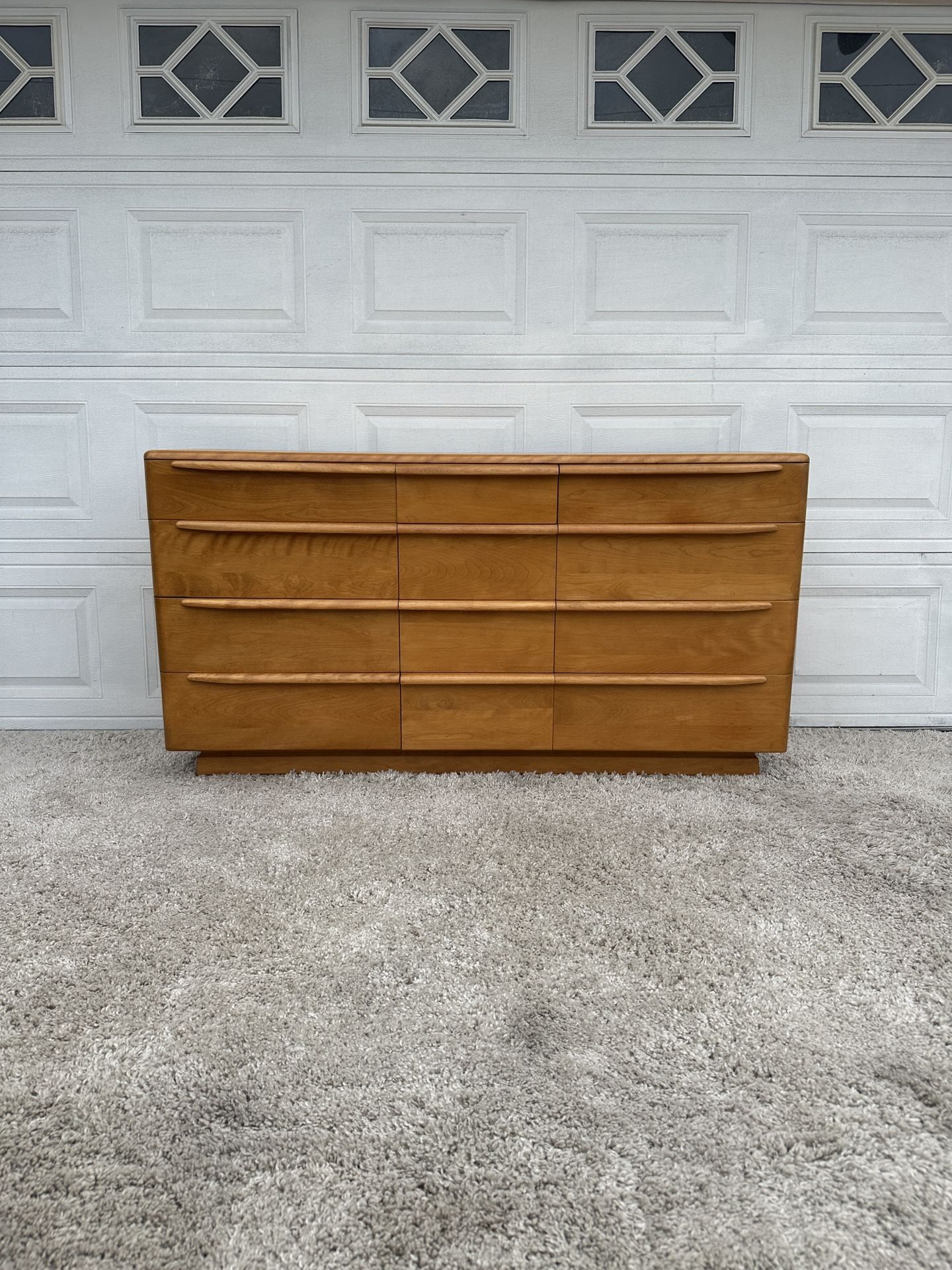 Vintage Mid Century Heywood Wakefield Encore Golden Oak 12-Drawer Dresser 63”‼️DELIVERY INCLUDED‼️