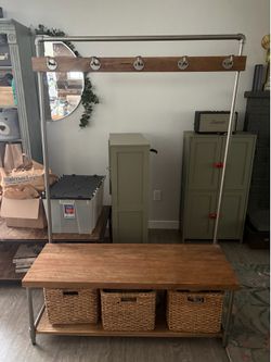 Coat rack and bench