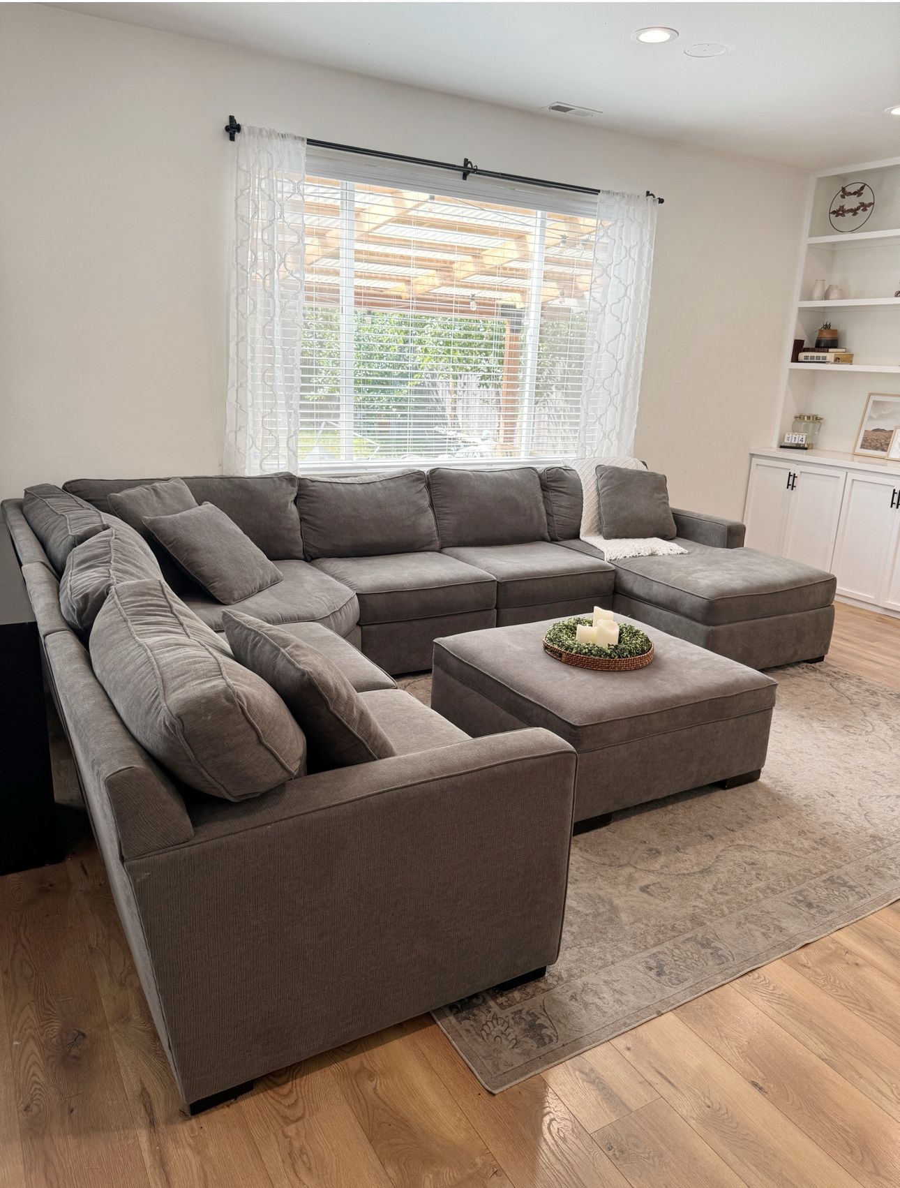Macys Radley Sectional Couch with Storage Ottoman