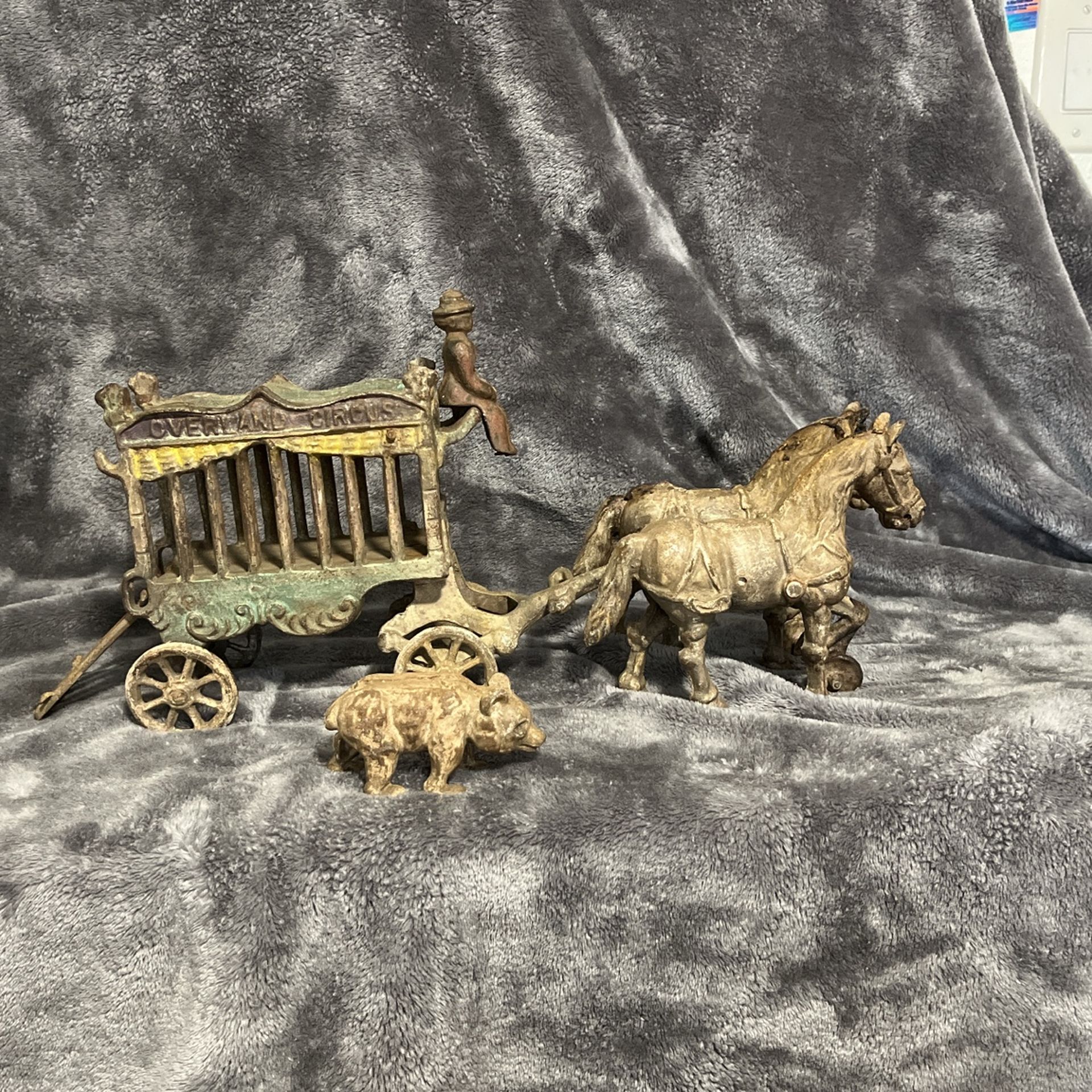 Antique Overland Circus cast iron toy