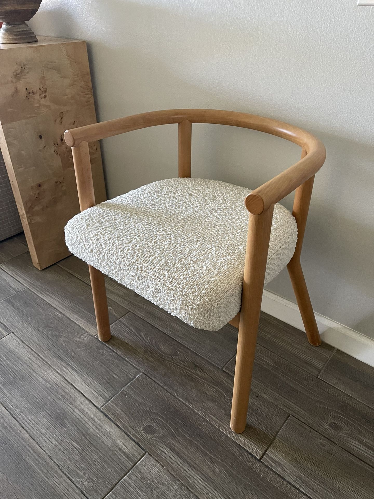 Create And Barrel Wooden Accent Chair