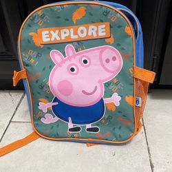 Peppa Pig Kids Backpack George Pig With Lunch Box 