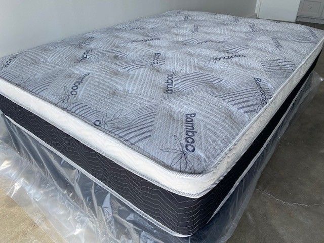 Cal King Euro Bamboo Pillow Top Mattress! 