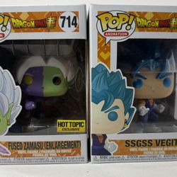 Dragon Ball Super Funko Pop Bundle – Fused Zamasu (Hot Topic Exclusive) & SSGSS Vegito #714 & #515