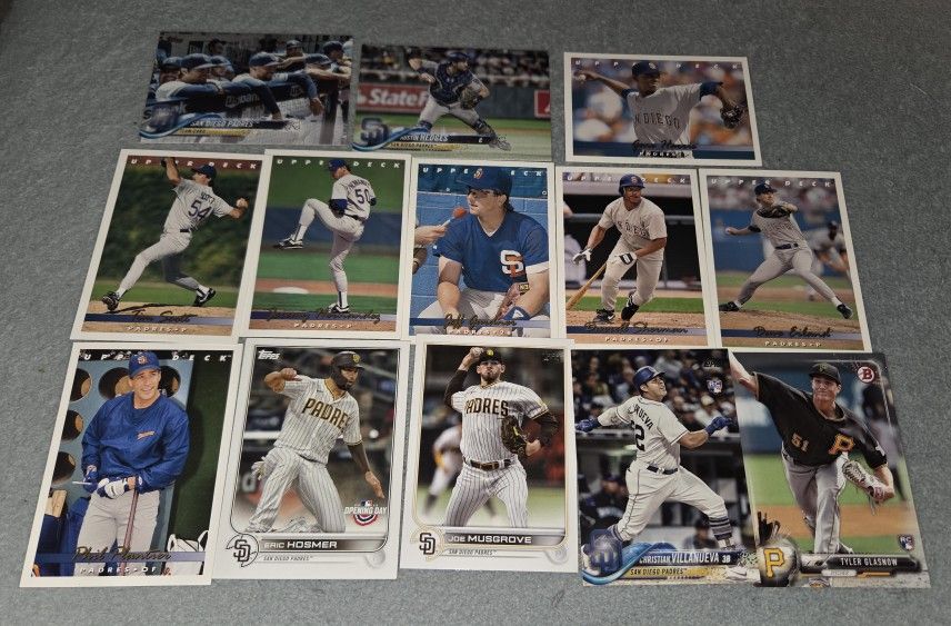 Lot of 13 San Diego Padres MLB Baseball Cards