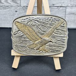 American Eagle Belt Buckle Silver/Gold Platet Highlighted western belt buckle 