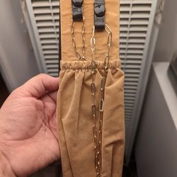 Vintage Suede Necklace Holder For Travel Or Organizing (5 Available)