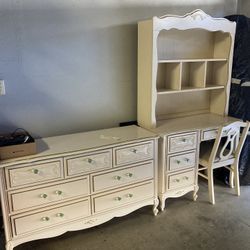 Vintage Dresser And Desk