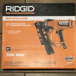 Ridgid Framing Nailer De 21 Grados nieva en caja sellada
