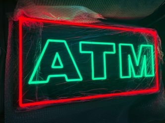 ATM neon sign