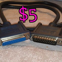 Original Parallel Serial cable for Zip Drive 3ft DB25 25-pin Male to DB25 Female $5