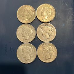 (6) Peace dollars